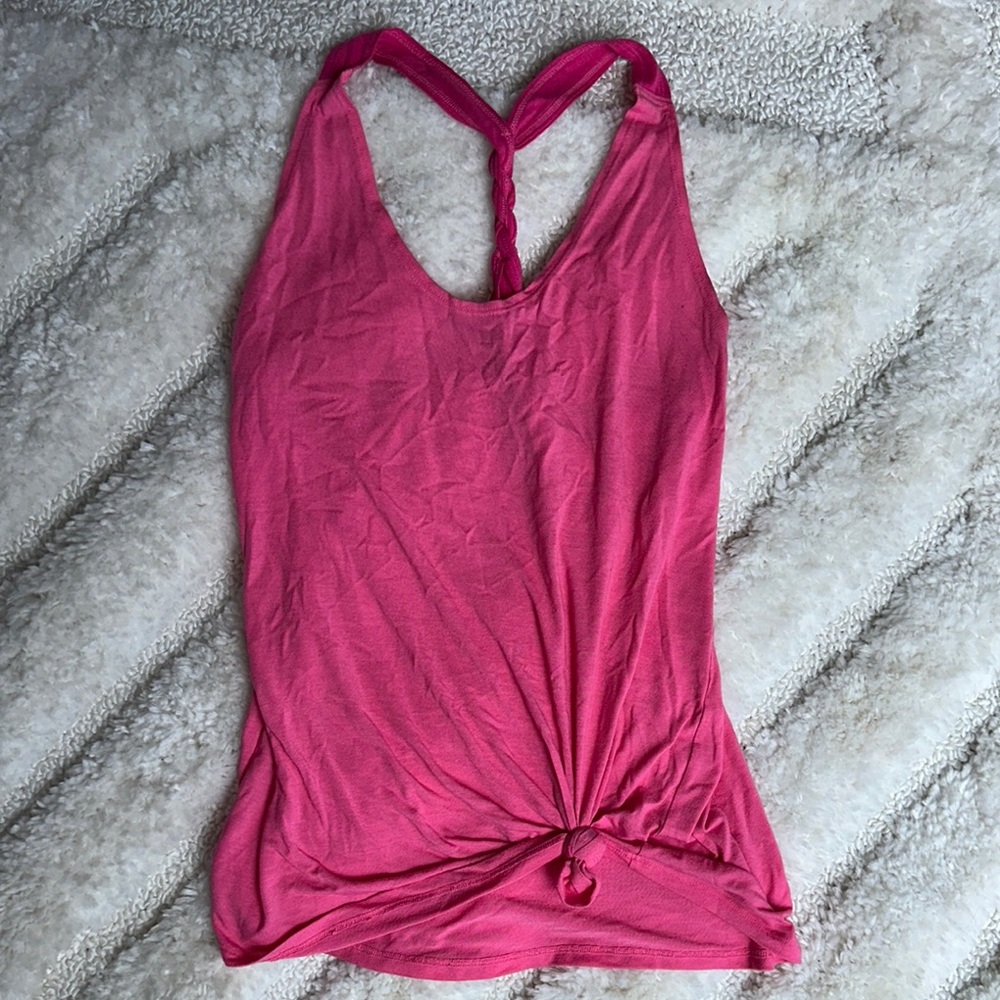 Under Armour Pink Sleeveless Tank Top with Tie Front